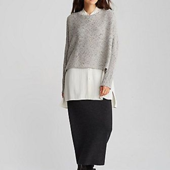 Eileen Fisher Bateau Neck Box Top Sweater XL RARE - Picture 2 of 7